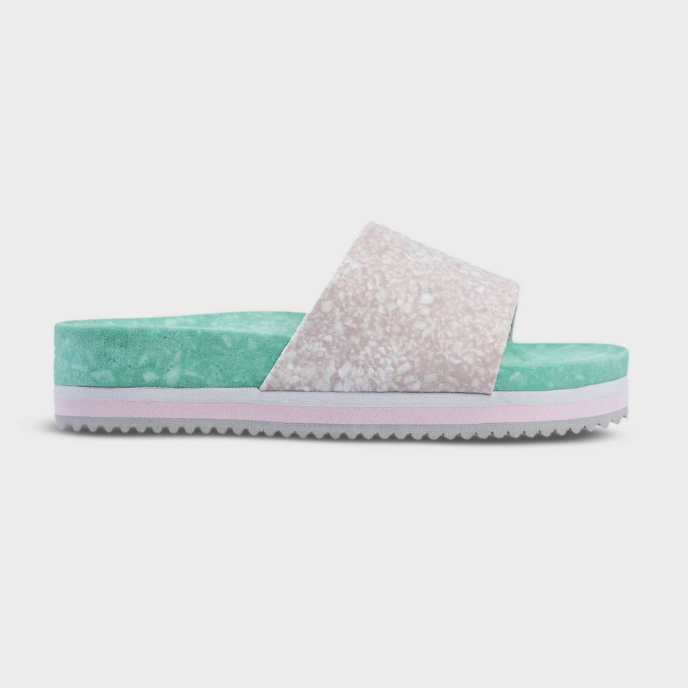 NEW FLEKS FOOTWEAR unisex east slide platform in south beach